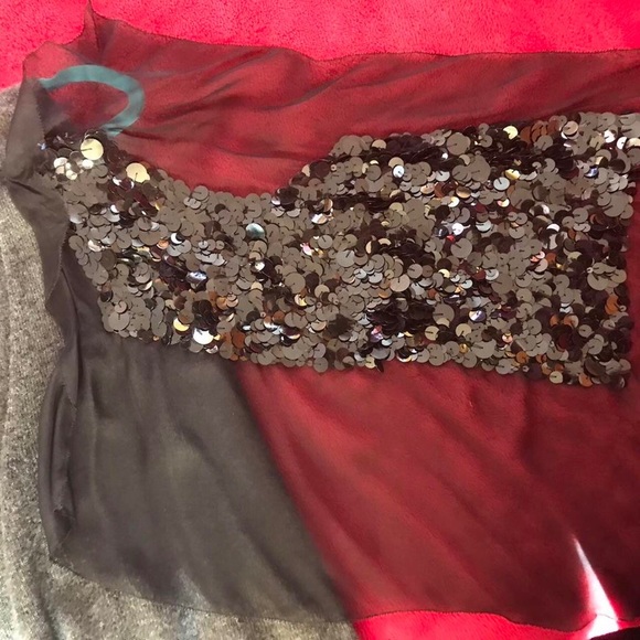 Vintage Vera Wang ready to-wear merino wool sweater vest, silk & sequin … - Picture 4 of 4